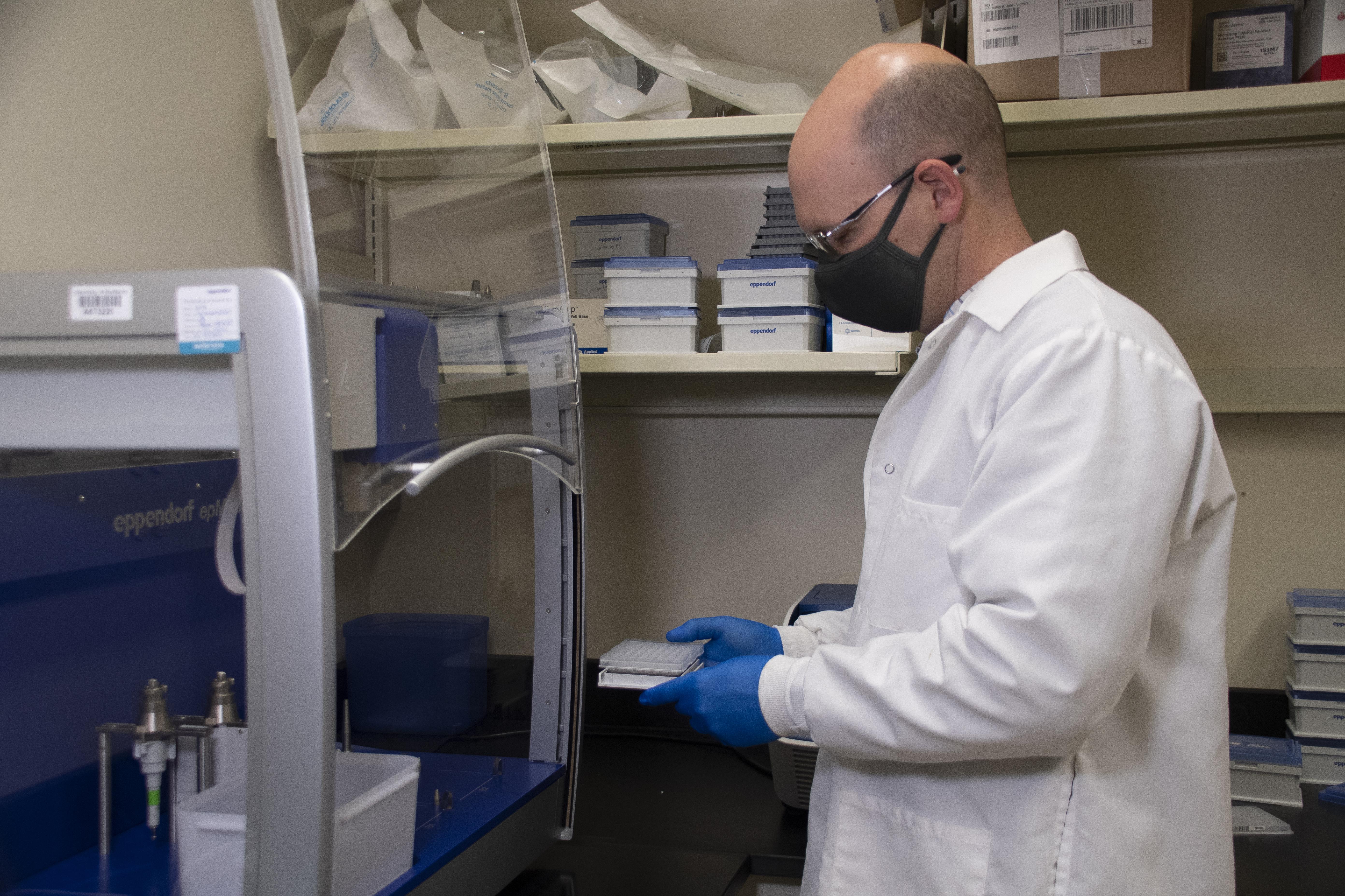 Dr. Allen Page in his lab