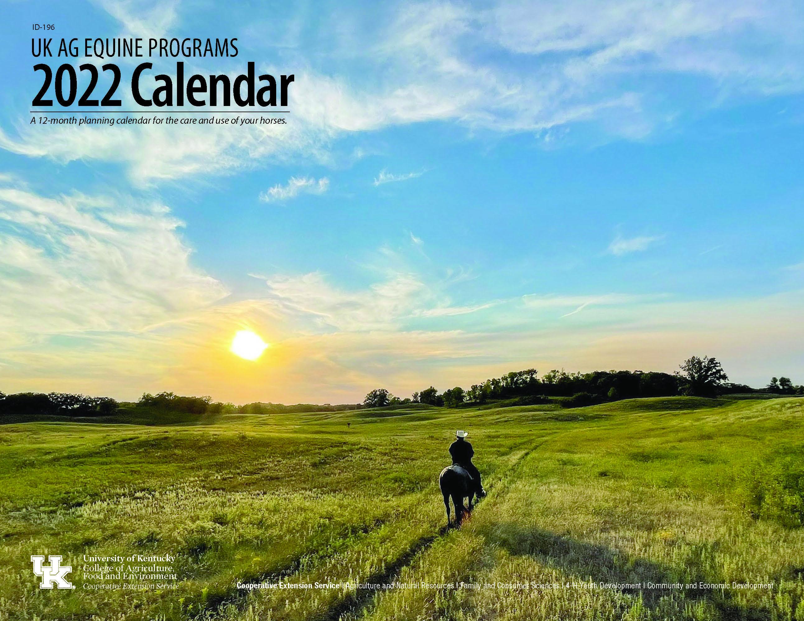 Cover of the UK Ag Equine Programs 2022 Calendar