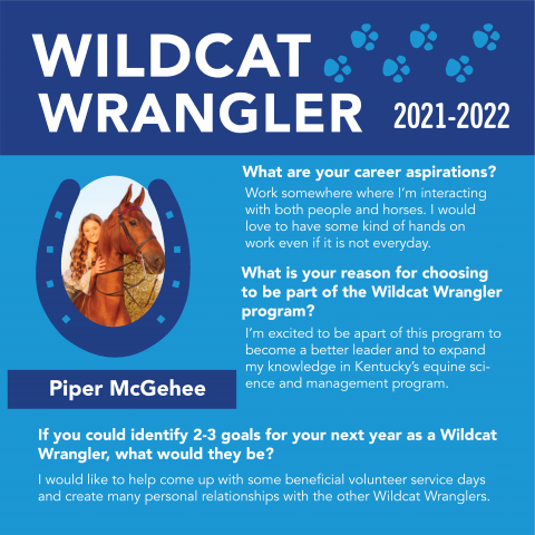 Wildcat Wrangler Bio for Piper McGehee